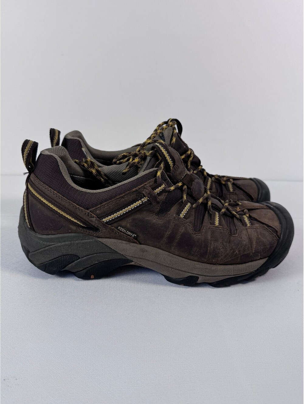 KEEN Targhee II Waterproof Leather Hiking Trail Shoes Brown Gorpcore Mens 11